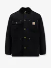 Carhartt Wip Structured Organic Cotton Casual Jacket In Black
