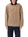 Carhartt Michigan Organic Cotton Jacket With Frontal Logo Patch In Peanuts
