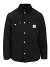 Carhartt Wip Structured Organic Cotton Casual Jacket In Black