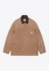 Carhartt Utility Coat Featuring Corduroy Collar In Brown