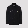 Carhartt Wip Structured Organic Cotton Casual Jacket In Black