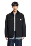 Carhartt Wip Structured Organic Cotton Casual Jacket In Black