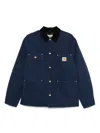 Carhartt Logo Double Front Denim Jacket In Blau