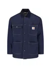 Carhartt Casual Jacket With Long Sleeves And Pockets In Blue