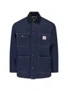Carhartt Casual Jacket With Long Sleeves And Pockets In Blue