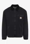 Carhartt Detroit Cotton Jacket Corduroy Collar In Black
