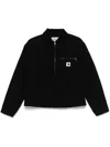 Carhartt Omens Black Detroit Regular-fit Cotton-canvas Jacket Xs In 黑色