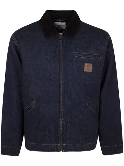 Carhartt Og Detroit Jacket In Blue Black