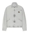 Carhartt Wip Og Detroit Dearborn Canvas Jacket In Gray