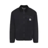 Carhartt Wip Casual Jacket With Corduroy Collar And Versatile Design In Black