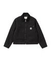 Carhartt Omens Black Detroit Regular-fit Cotton-canvas Jacket Xs In Black