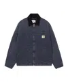 Carhartt Corduroy-collar Quilted Jacket In Blue