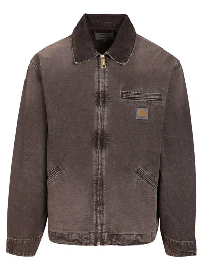 Carhartt Og Detroit Jacket Organic Cotton Dearborn Canvas Jackets Brown