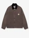 Carhartt Og Detroit Jacket Organic Cotton Padded Jacket In Gray