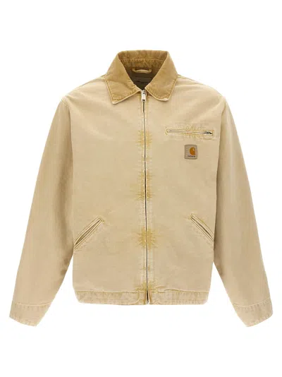 Carhartt Og Detroit Puffer Jackets Beige In Neutral