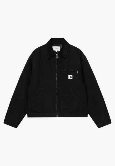 Carhartt Og Detroit Zip-up Jacket In Black