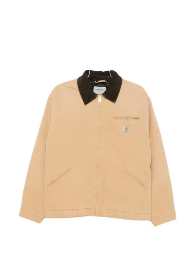 Carhartt Og Detroit Zip-up Shirt Jacket In Nude