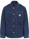 Carhartt Logo Double Front Denim Jacket In Blau