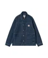 Carhartt Logo Double Front Denim Jacket In Blue
