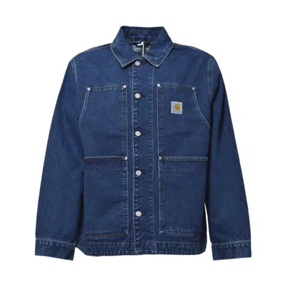 Carhartt Og Double Front Jacket In Blue Denim