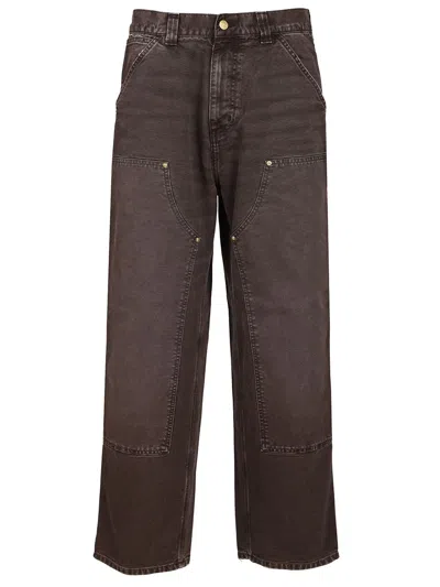 Carhartt Og Double Knee Pant Organic Cotton Trousers Brown
