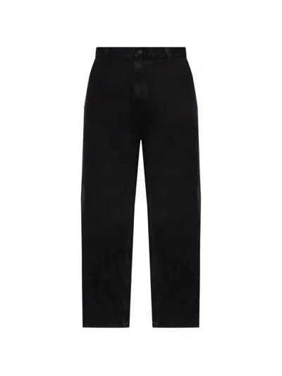 Carhartt Mens Black Brady Straight-leg Cotton Trousers