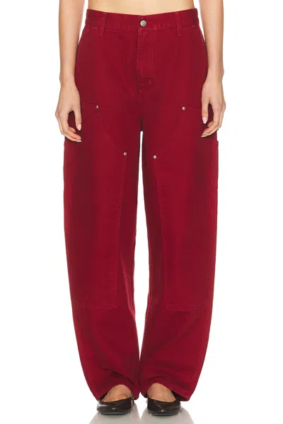 Carhartt Og Double Knee Wide Leg In Red