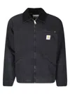 Carhartt Work In Progress Detroit Organic Cotton Canvas Jacket In Black