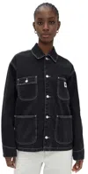 Carhartt Black Og Michigan Denim Jacket In Black