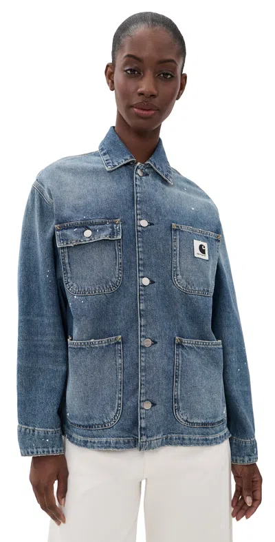 Carhartt Og Michigan Coat Blue (destroy Wash, Splatter)