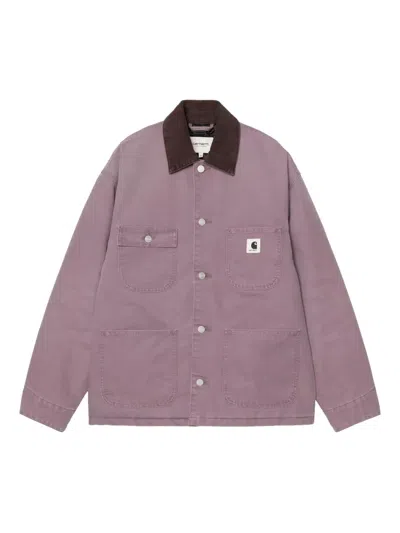 Carhartt Omens Yosemite Clapton Patch-pockets Relaxed-fit Woven Jacket In Grey