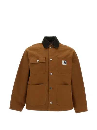 Carhartt Og Michigan Dearborn Canvas Jacket In Brown