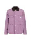 Carhartt Casual Jacket With Contrast Collar And Pockets In Purple