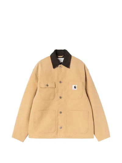 Carhartt Og Michigan Logo-patch Coat In Neutral