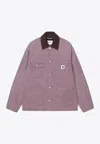 Carhartt Omens Phlox Tobacco Og Michigan Corduroy-collar Cotton Jacket Xs In Purple