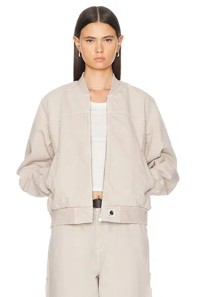 Carhartt Beige Og Santa Fe Bomber Jacket In Tonic Stone Dyed