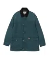 Carhartt Og Santa Fe Coat In Deep Lagoon/black