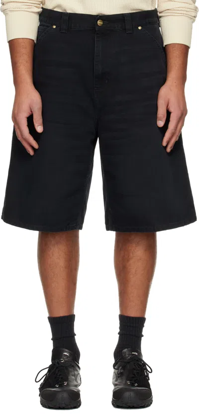 Carhartt Og Single Knee Denim Shorts In Black