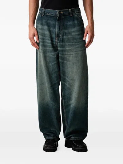 Carhartt Og Single Knee Faded Carpenter Jeans In Blue