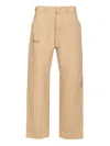 Carhartt Og Single Knee Graphic Pant Organic Cotton Dearborn Canvas Trousers Beige In Gold