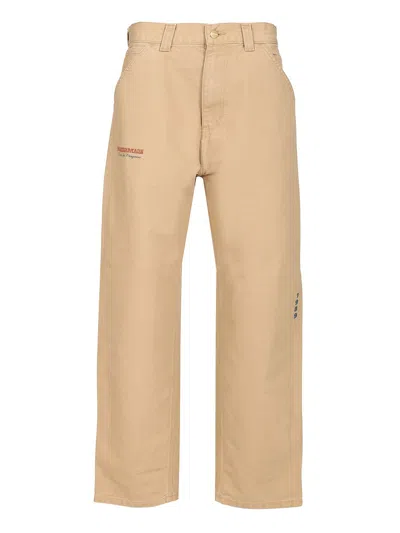 Carhartt Og Single Knee Graphic Pant Organic Cotton Dearborn Canvas Trousers Beige In Brown
