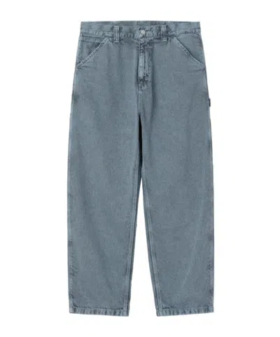 Carhartt Og Single Knee Pant Cotton Trousers In Blue