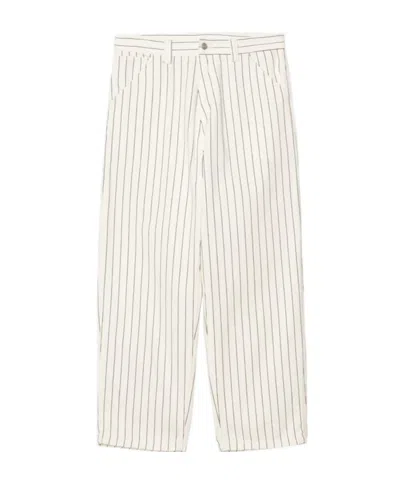 Carhartt Og Single Knee Pant In Wax/dark Navy Blue Seton Stripe