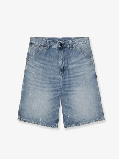 Carhartt Og Single Knee Short Blue Denim Bermuda Shorts In Multi