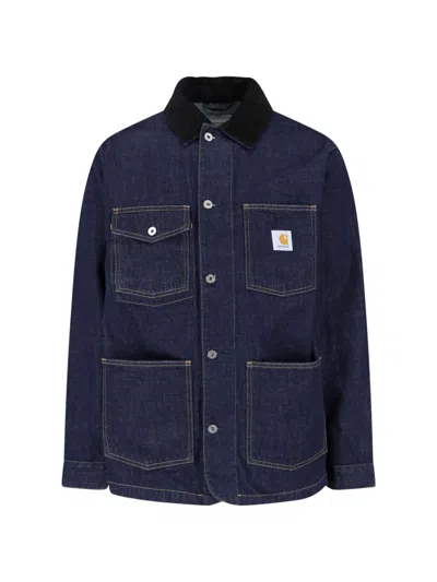Carhartt Og Warren Chore Jacket In Blue