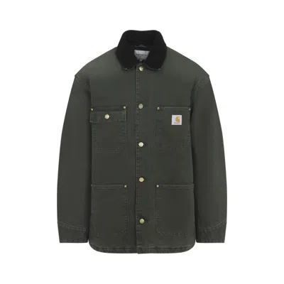 CARHARTT OLIVE CORDUROY COLLAR JACKET
