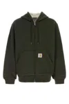 Carhartt Active Hooded Sweat Jacket With Kangaroo Pocket In Green