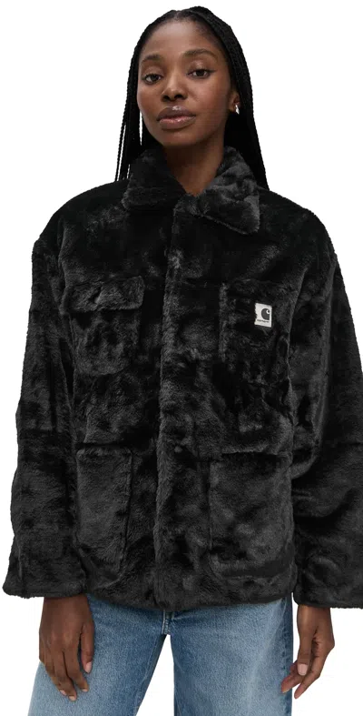 Carhartt Olney Michigan Faux Fur Coat Black