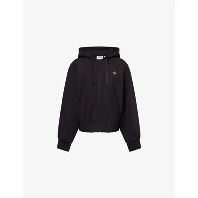 CARHARTT OMENS CARHARTT WIP AMERICAN SCRIPT LOGO-EMBROIDERED COTTON HOODY