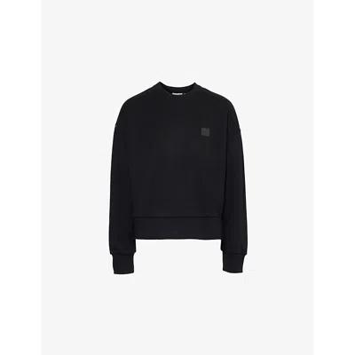 Carhartt Ip Womens Black Eldon Brand-patch Cotton-blend Sweatshirt